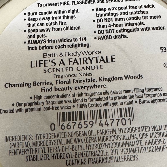 NEW B&BW Disney Princess Life’s A Fairytale Limited Edition 3 wick Candle - Picture 6 of 6